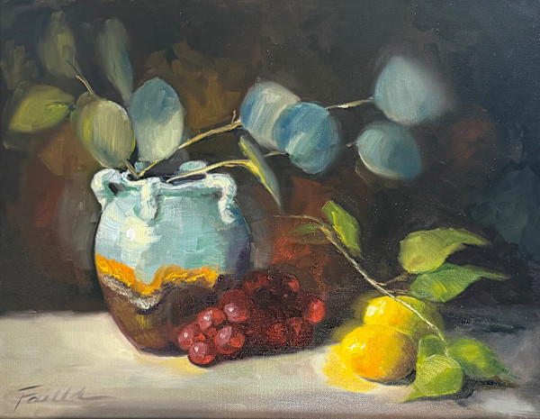 Blue Leaves and Lemons by Fran Failla, Image 1.
