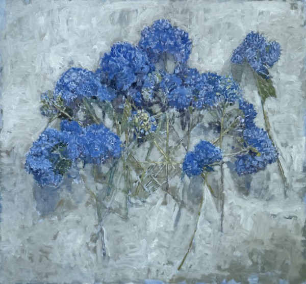 Blue Hydrangea Pile by Annie Harris Massie