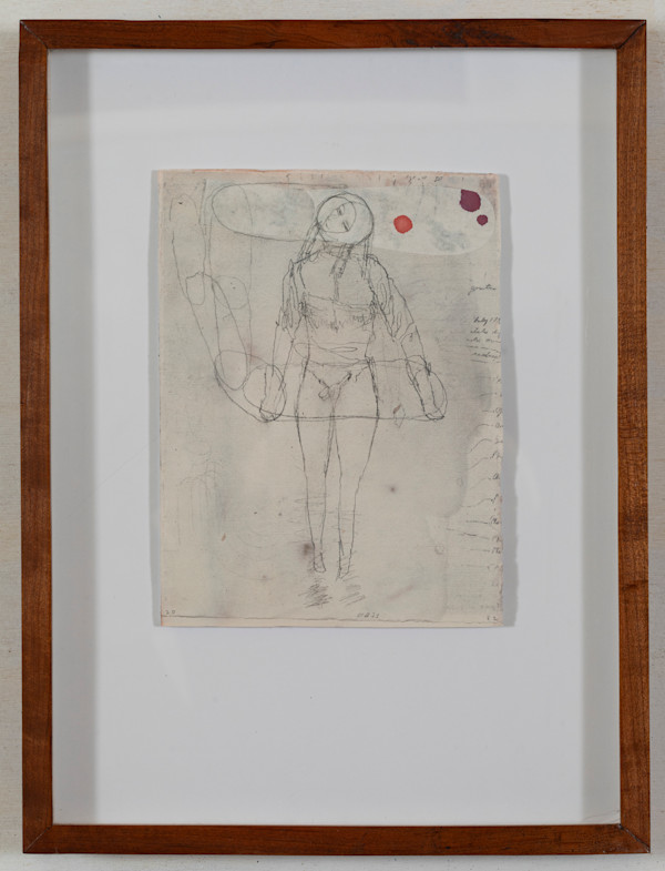 Untitled (passenger floating, red dots in upper right) by Dean Dass