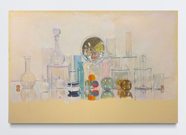 Happy Still Life with Golden Spheres by David Summers, Image 3.