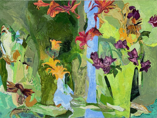 Sparrow Among Lillies and Vines by Ann Lyne