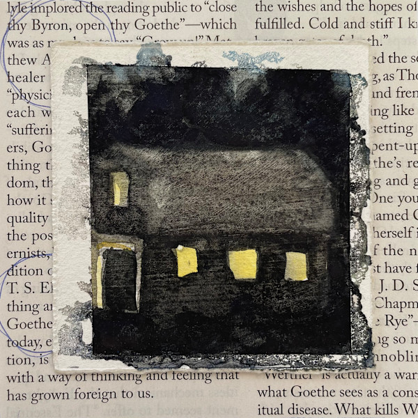 Light in the Writers Words in the Cottage by Suzanne Tanner