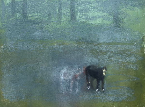Black/Paint Horses by Pam Black