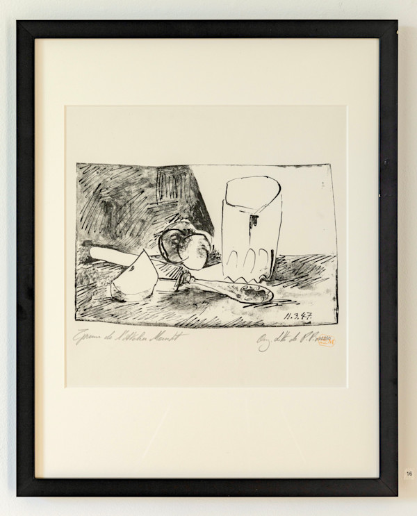 Pommes, Verre, et Couteau (Apples, Glass and Knife) by Pablo Picasso, Image 3.