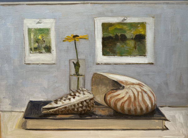 Shells with Two John White Paintings by Richard Crozier
