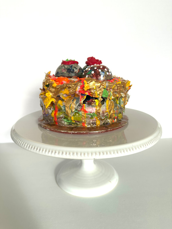 Three Chocolates on a Cake by Shiri Phillips