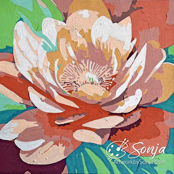 Petal Pop Aglow  - Mounted Print by Sonja Petersen