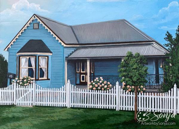 Queensland Cottage Painting by Sonja Petersen