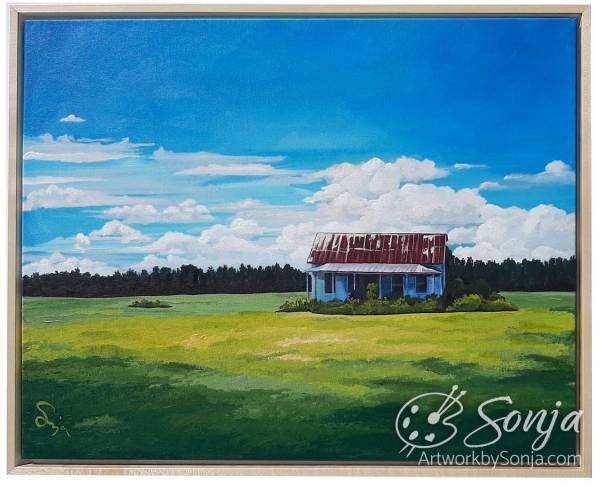 Rural Virginia Landscape Painting by Sonja Petersen
