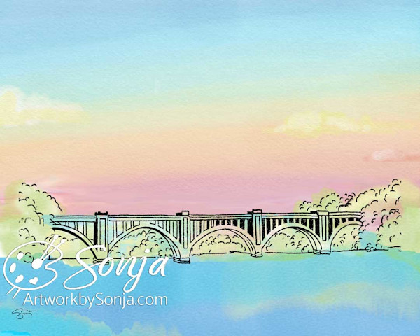 Train Bridge Through the Artists' Eye by Sonja Petersen