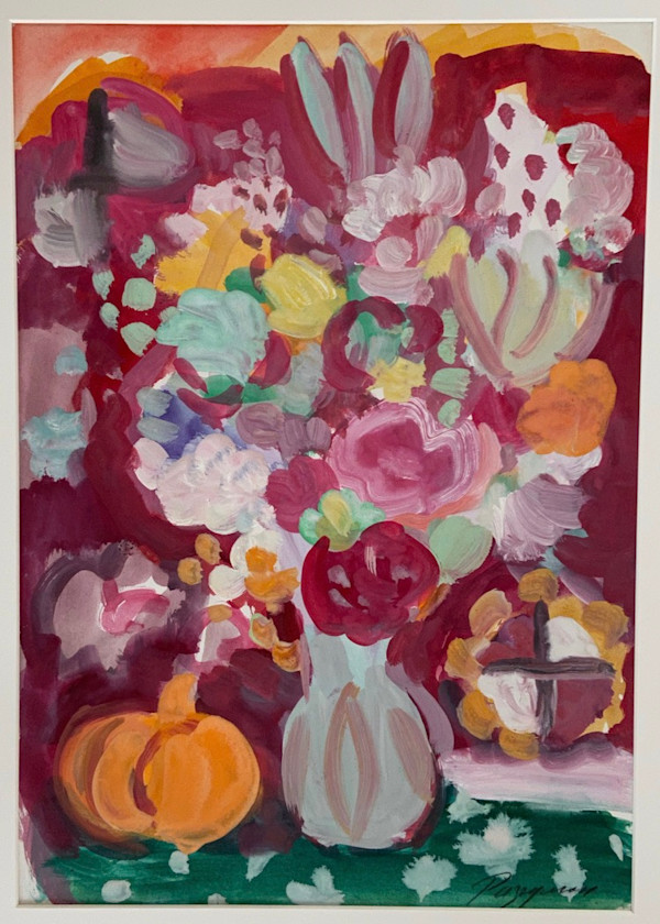 Flowers with Pumpkin by Victor Razgulin