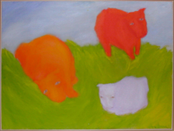 Purple Cows by Elena Figurina