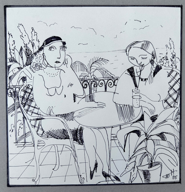 Two Women by Natalia Testina