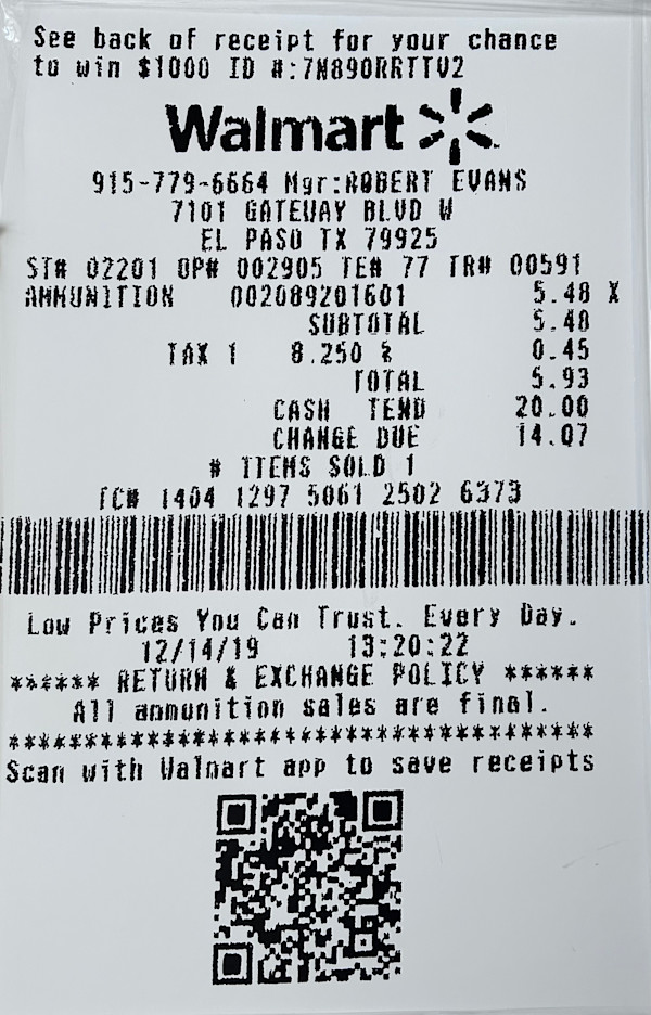 Receipt by Teresa Margolles