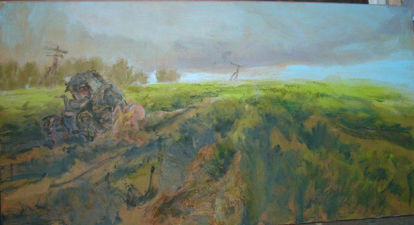 Tractor with Angel by Vladimir Titov