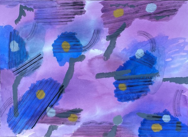 Abstraction in Violet by jennifer wiggs