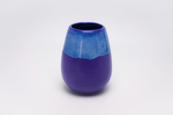 Icy Blue on Lapis Lazuli - Vase by James Barela
