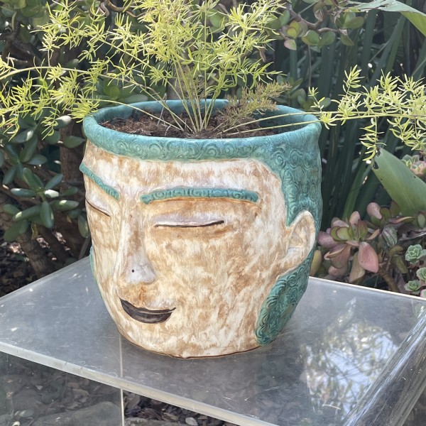 Go with the Flow head pot by Nell Eakin