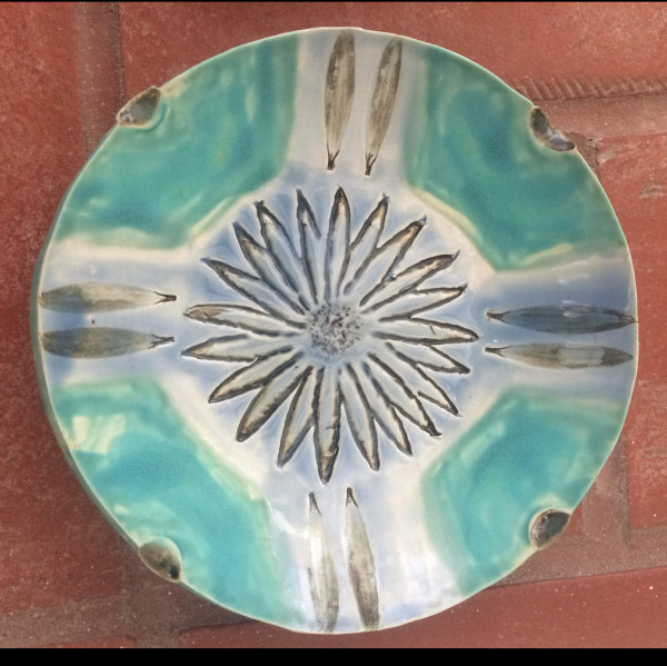 Daisy tray, in Turquoise by Nell Eakin