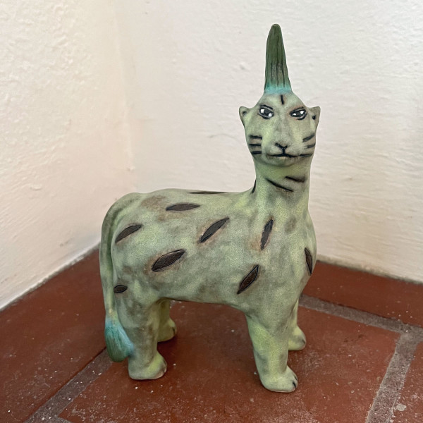 Green Cat Unicorn Mini by Nell Eakin