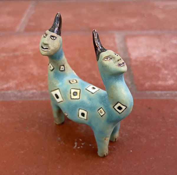 Double Blue Optical Squared Teenie by Nell Eakin