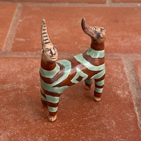 Love and Kindness4Ever, a stripy double header teeniecorn by Nell Eakin