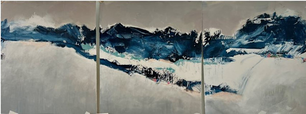 Alaskan Blues (Triptych) by Jean Vivrette