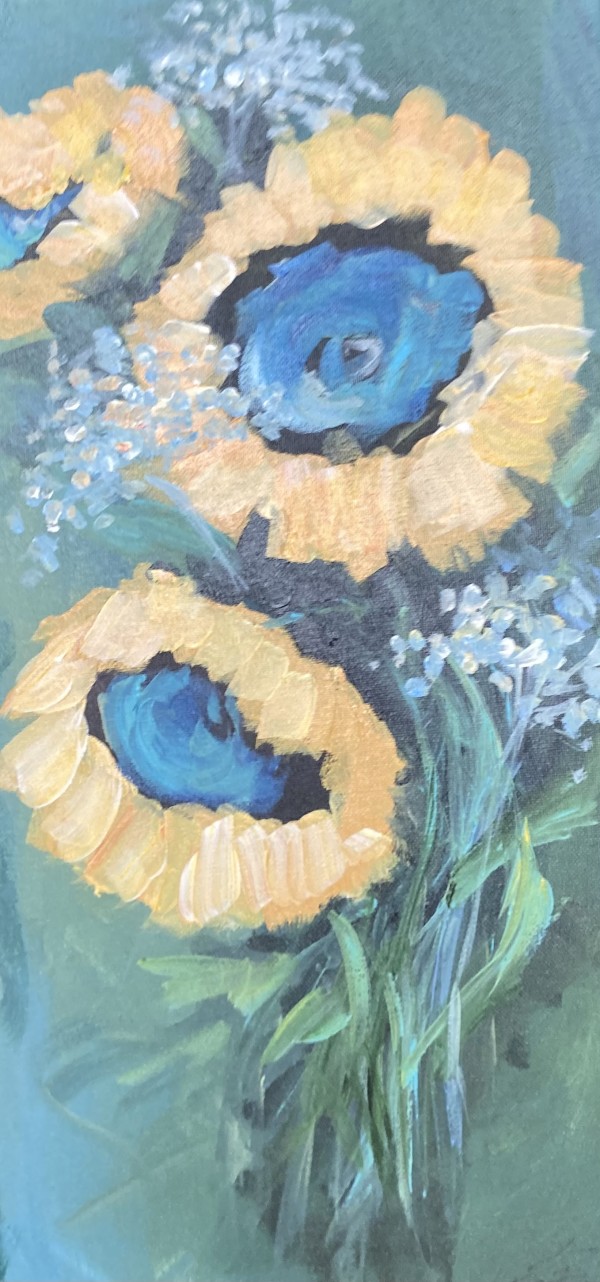 Sunflowers in Green by Amy B. Carroll