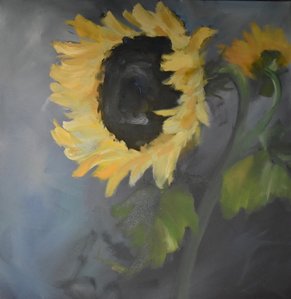 Sunflower at Night #1 by Amy B. Carroll
