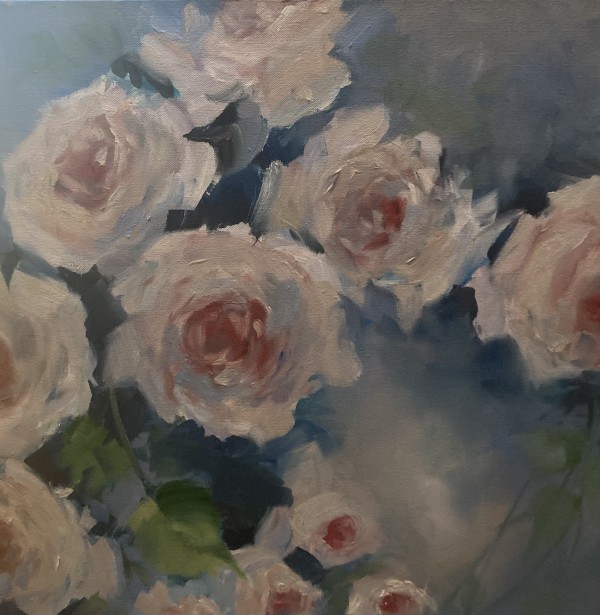 Peach Roses by Amy B. Carroll