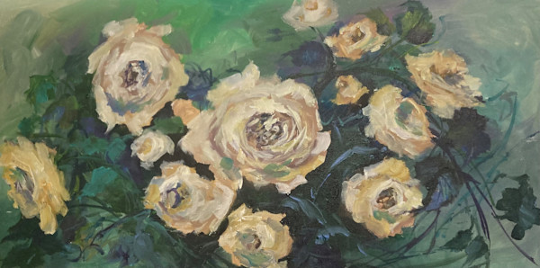 Golden Roses  in Spring by Amy B. Carroll