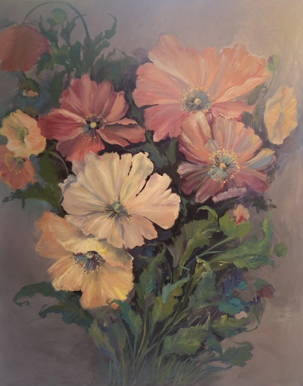 Poppies in the Morning’s Mist by Amy B. Carroll