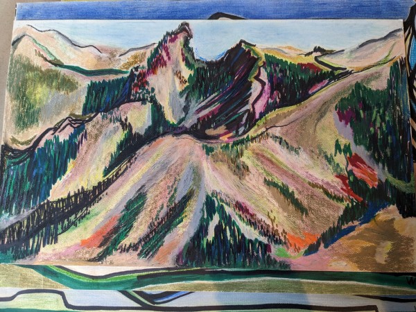 Mount A From HR (Mount Angeles from Hurricane Ridge), Mountain Angeles #2 by Esther Webster
