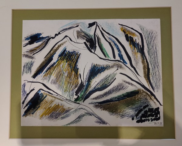 Blue green mountain #2 by Esther Webster