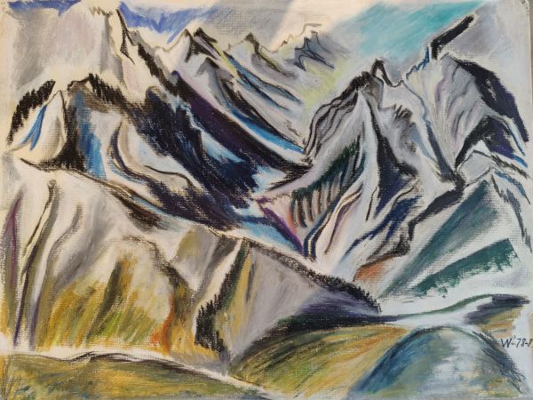 Untitled or unknown title, described as mountains and valley by Esther Webster