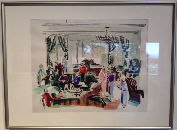 Untitled or unknown title, described as tearoom watercolor by Esther Webster