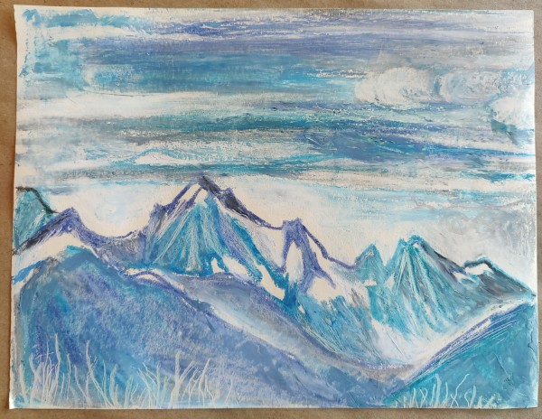 Untitled or Unknown Title, Described as Blue Mountains by Esther Webster