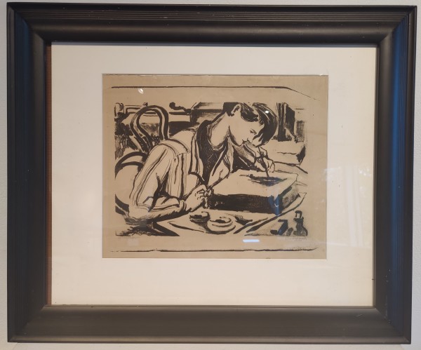 Untitled or Unknown Title, described as person painting by Esther Webster