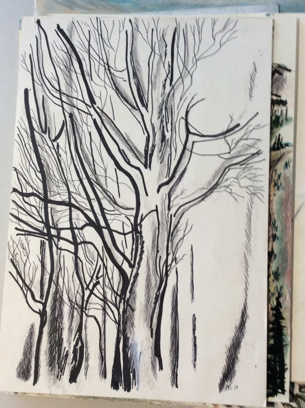 Untitled or unknown title, described as Ink Trees by Esther Webster