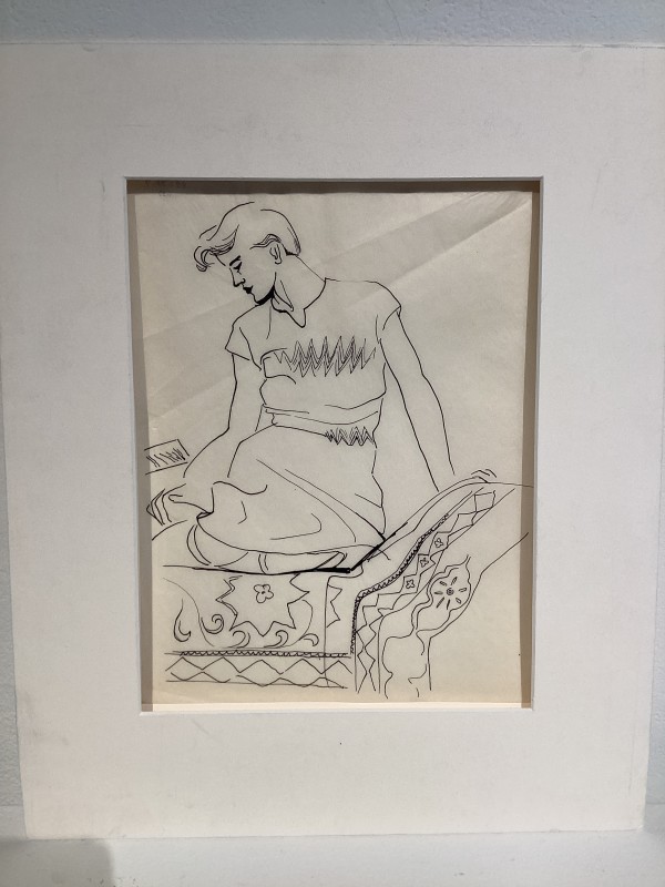 Untitled or unknown title, described as sketch of woman sitting by Esther Webster