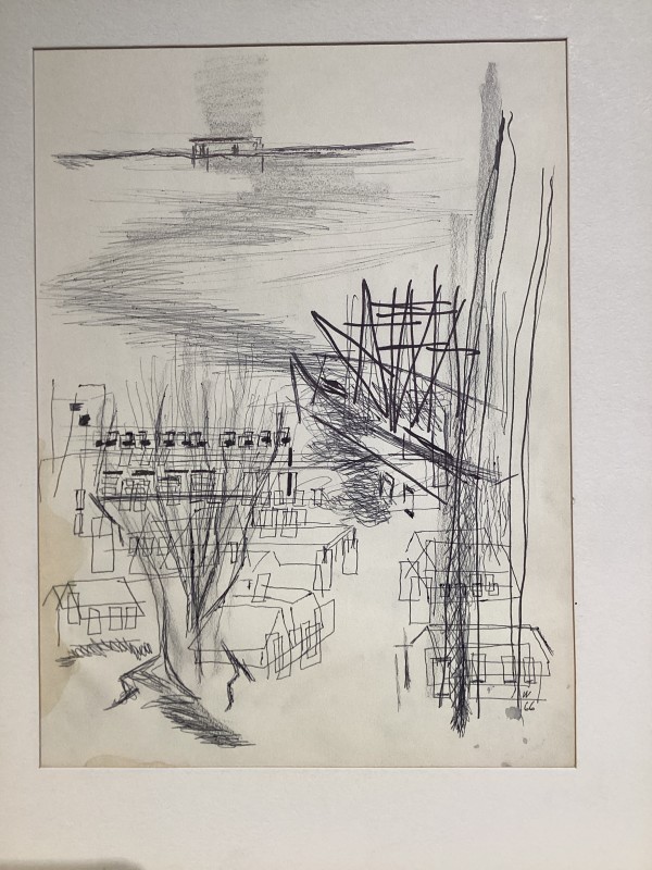 Untitled or unknown title, described as sketch of town by Esther Webster