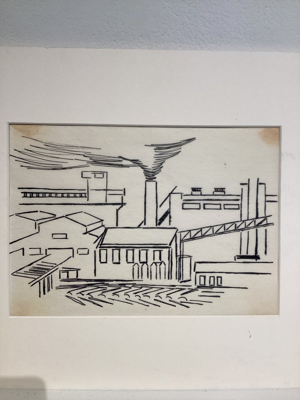 Untitled or unknown title, described as sketch of mill by Esther Webster