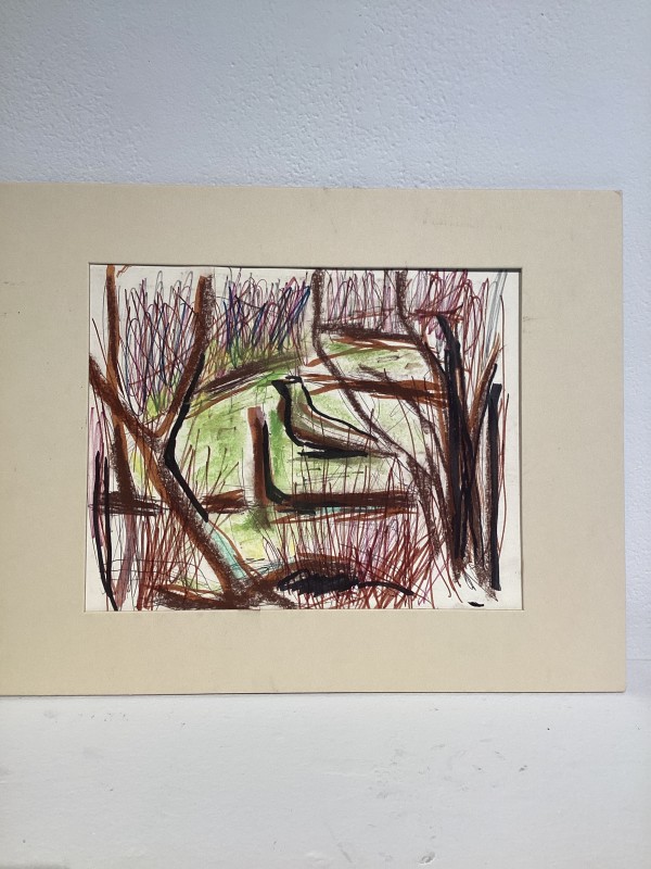 Untitled or unknown title, described as sketch in brown and green by Esther Webster