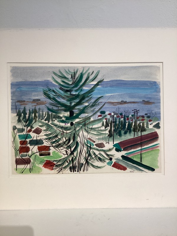 Untitled or unknown title, described as Port Angeles view with tree by Esther Webster