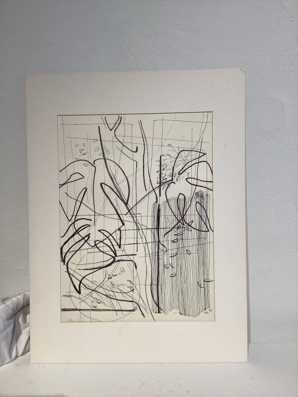 Untitled or unknown title, described as abstract with leaves by Esther Webster