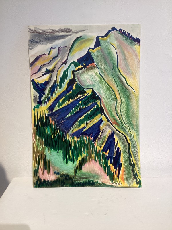 Untitled or unknown title, described as vertical mountain with ridges by Esther Webster