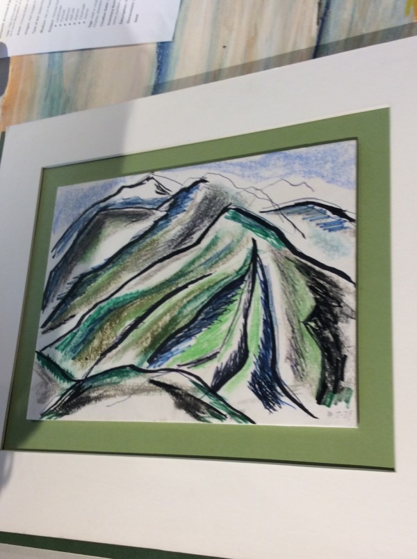 Blue green mountain #1 by Esther Webster