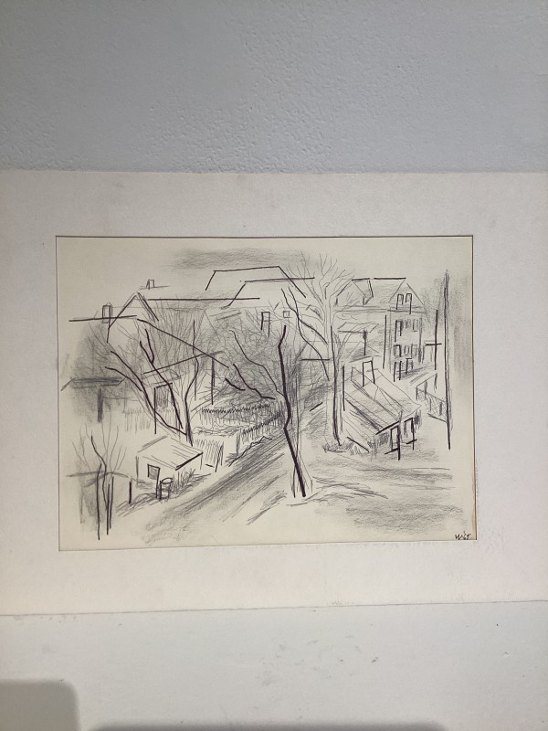 Untitled or unknown title, described as sketch of a street by Esther Webster