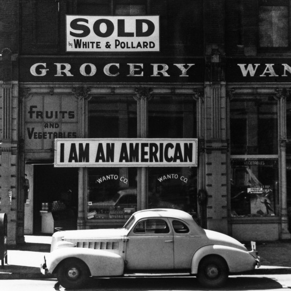 "I Am An American" 1942 by Dorothea Lange