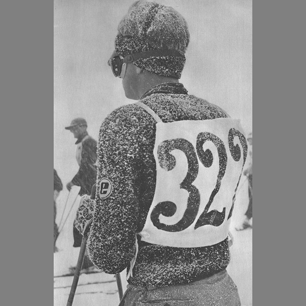 Racer in Snowstorm 1934 by Herbert Matter